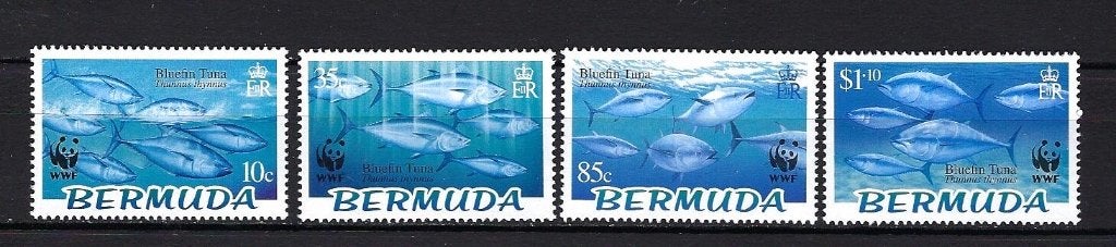 WWF Bermuda Mi. 877/880 Postfris (Vissen), Ophalen of Verzenden, Postfris, Dier of Natuur