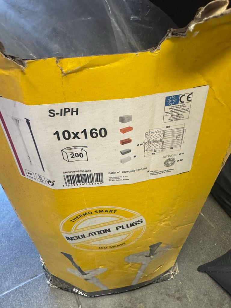 Thermo Smart Isolatiepluggen S-IPH 10x160 (ca. 100 stuks), Ophalen of Verzenden, Nieuw, 100 tot 250 mm, Pluggen