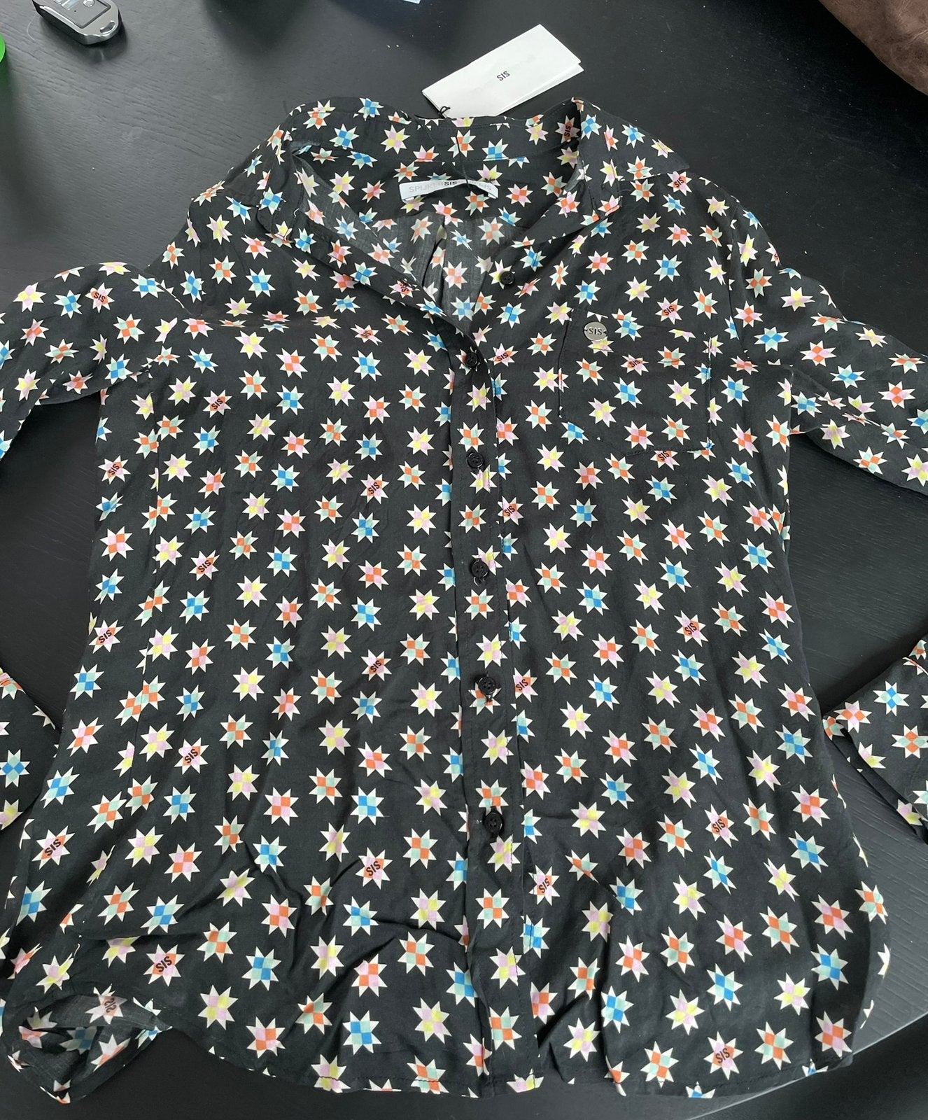 Spijkers sis spijkers maat s ster blouse zwart Arnhem design, Ophalen of Verzenden, Zo goed als nieuw, Maat 36 (S), Zwart