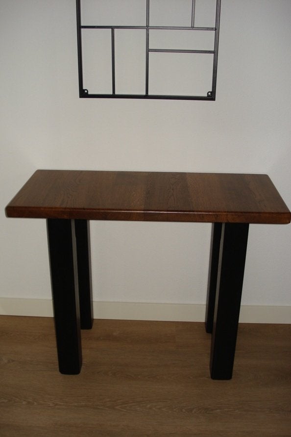 Nieuwe massief eiken houten sidetable 100 br x 44 d x 76h, Huis en Inrichting, Ophalen, 100 tot 150 cm, Eikenhout, Nieuw