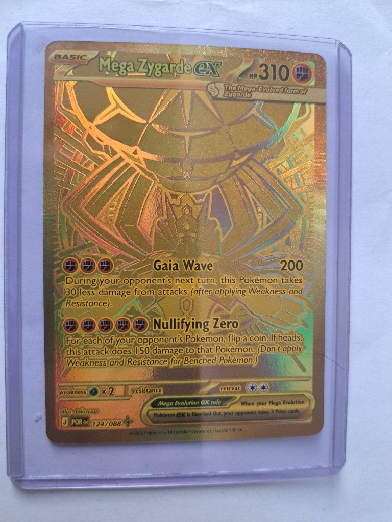 Mega Zygarde EX 124/088 Full art - Foil - Mega hyper rare, Ophalen, Zo goed als nieuw, Losse kaart, Foil