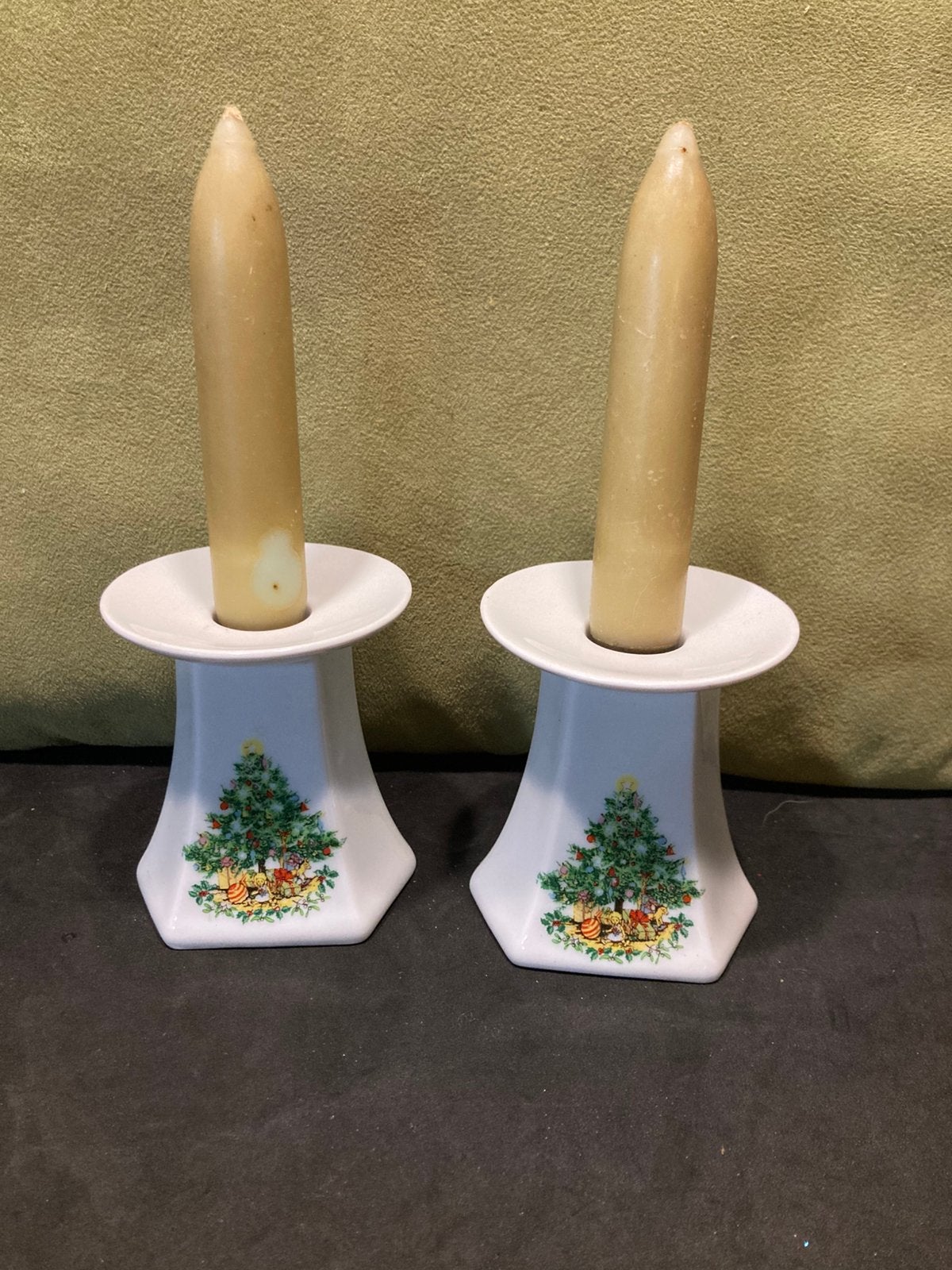 Set van 2 kerst kandelaars (290926), Diversen, Ophalen of Verzenden, Zo goed als nieuw