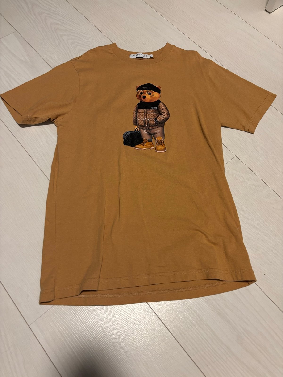 Baron Filou T-shirt met teddybeer print - Maat XS, Kinderen en Baby's, Ophalen of Verzenden, Zo goed als nieuw, Jongen, Shirt of Longsleeve