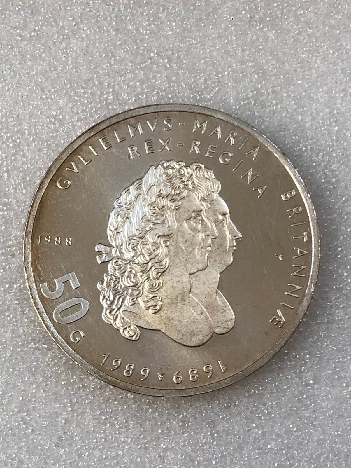 50 gulden 1989, zilver, Willem & Mary., Verzenden, Koningin Beatrix, Zilver, Losse munt