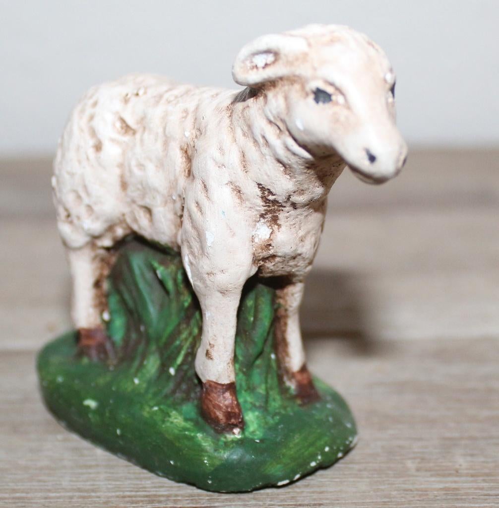 Antiek Kerststal schaapje II, Ophalen of Verzenden