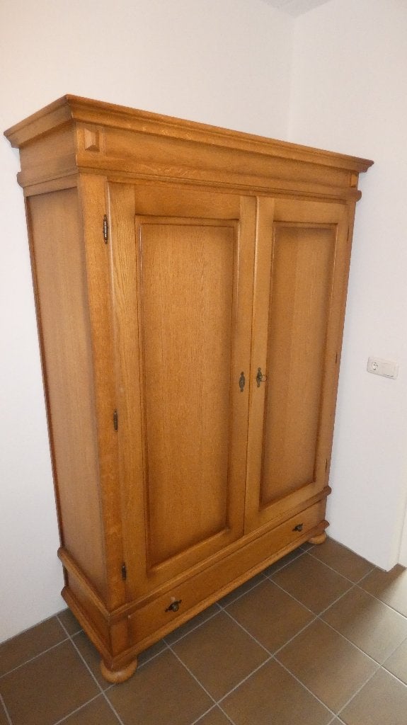 kasten, Ophalen, 100 tot 150 cm, Eikenhout, Met lade(s)