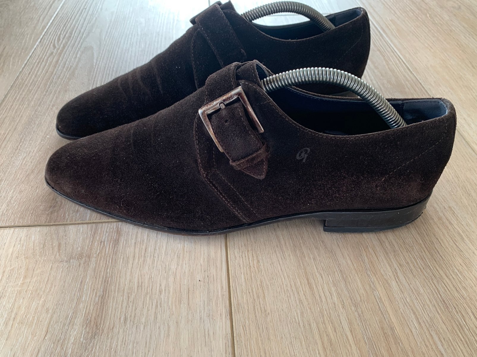 Greve monk strap, donkerbruin, maat 7.5, Kleding | Heren, Verzenden, Gedragen, Bruin, Gespschoenen