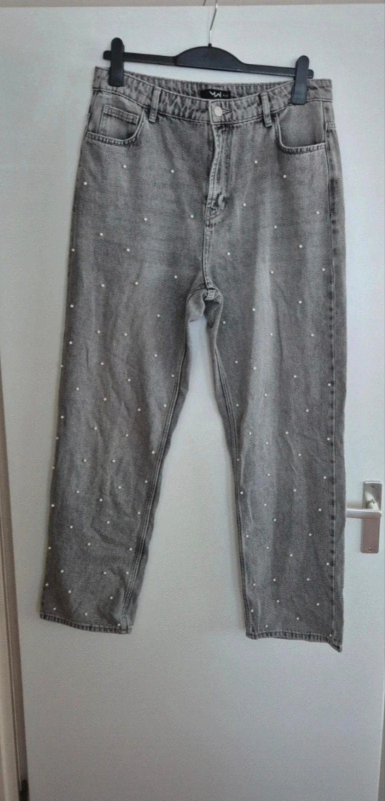 Most Wanted Jeans met parels - Grijs - Maat XL/32, Overige jeansmaten, Ophalen of Verzenden, Zo goed als nieuw, Most Wanted