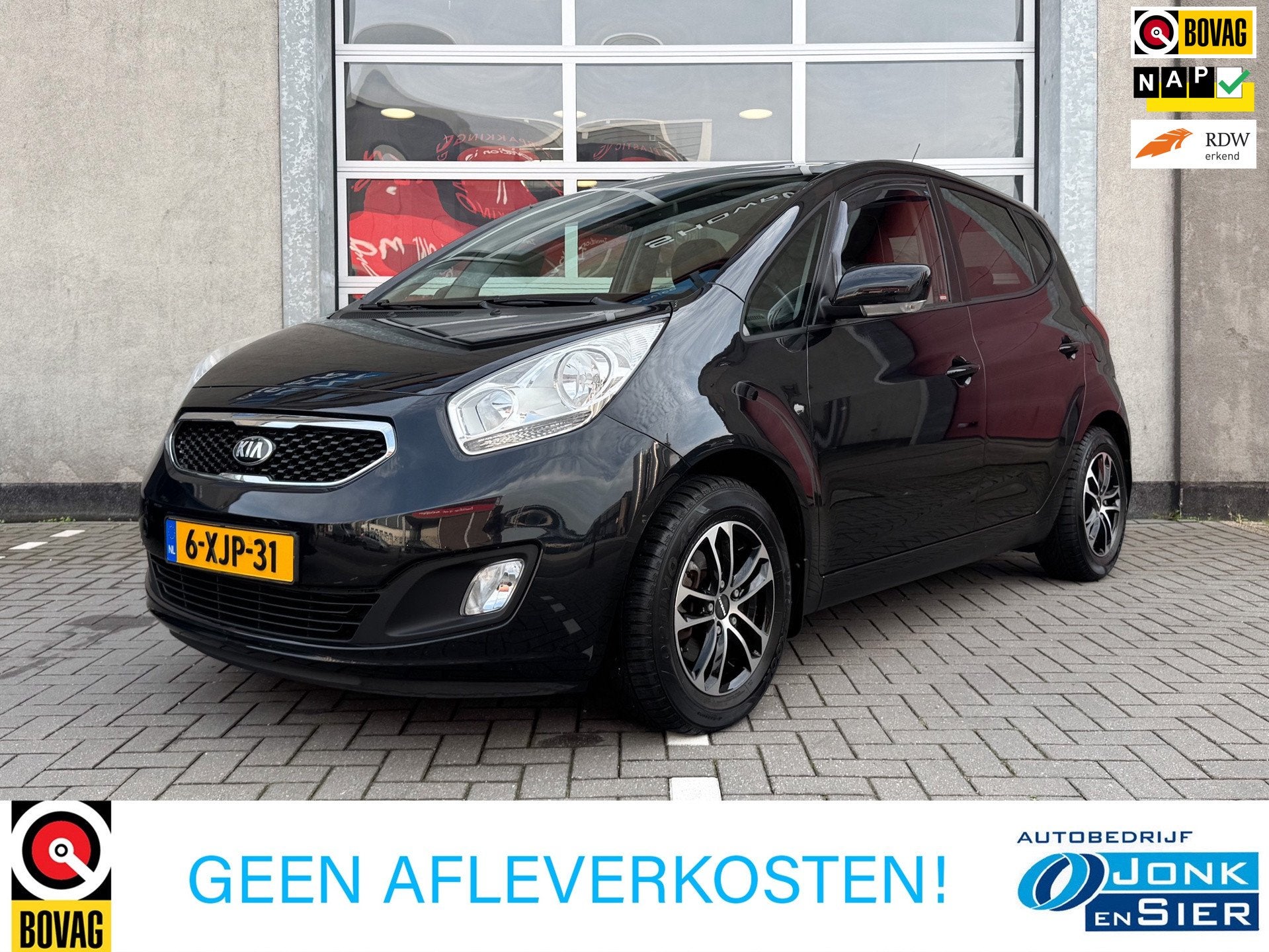 Kia Venga 1.4 CVVT World Cup Edition|Panoramadak|Camera|Navi, Stof, Gebruikt, Zwart, 4 cilinders