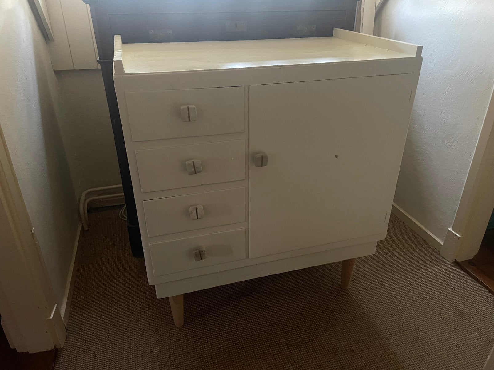 Witte commode, Ophalen, Gebruikt, 50 tot 70 cm, 75 tot 100 cm