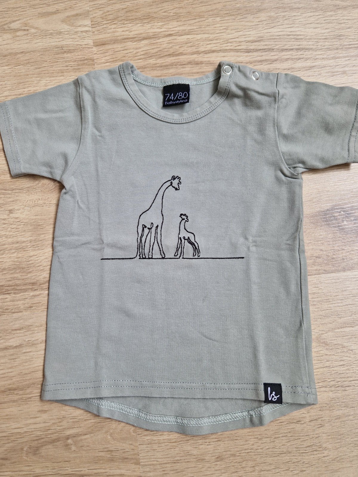 Shirt babystyling mt 74, Ophalen of Verzenden, Zo goed als nieuw, Jongetje of Meisje, Shirtje of Longsleeve