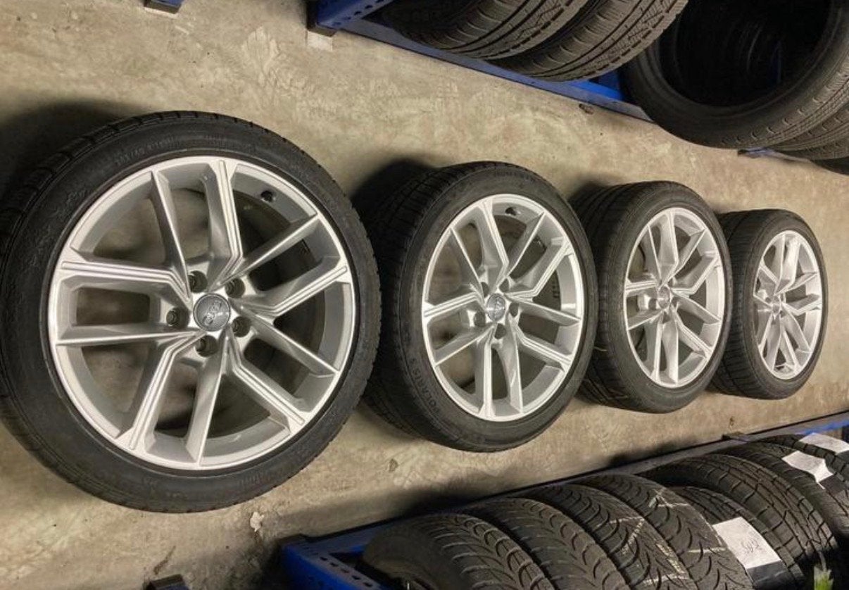 18 inch Audi velgen met winterbanden 185/45/18, Auto-onderdelen, Ophalen, 18 inch, Gebruikt, Banden en Velgen