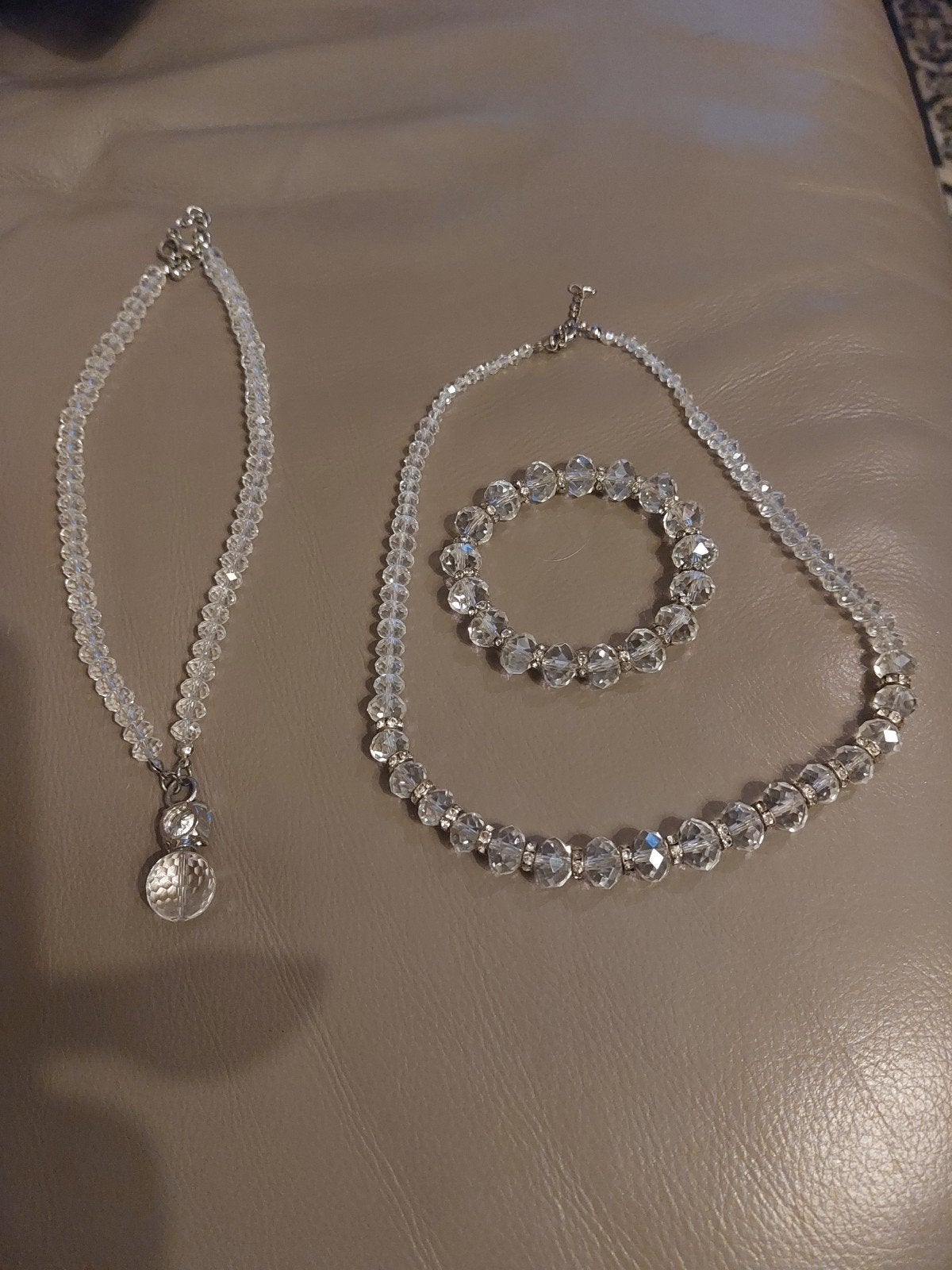 Setje ketting  met armband en ketting met hanger, Ophalen, Nieuw, Zilver, Overige materialen