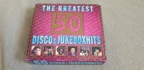 Te koop 3cd box The greatest 50 disco & jukebox hits, Cd's en Dvd's, Ophalen of Verzenden, Gebruikt, Overige genres, Boxset