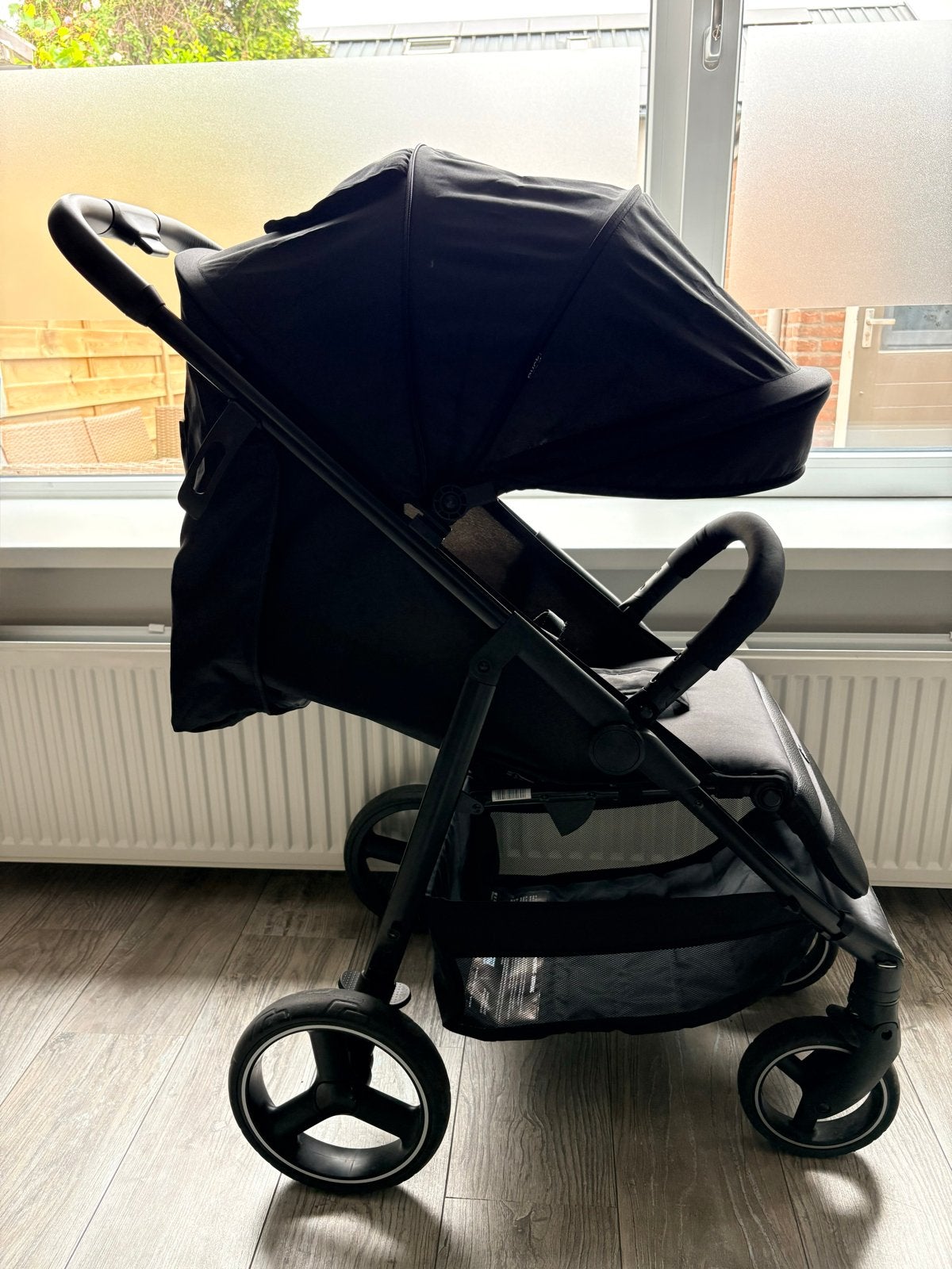 Buggy Puck Flo Zwart, Ophalen, Gebruikt, Overige merken, Verstelbare rugleuning