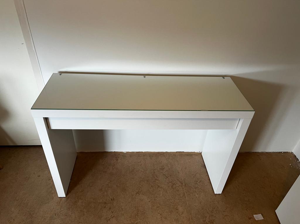 Bureau, make-up of kaptafel (WIT), Ophalen, Overige typen, 120 cm, Zo goed als nieuw