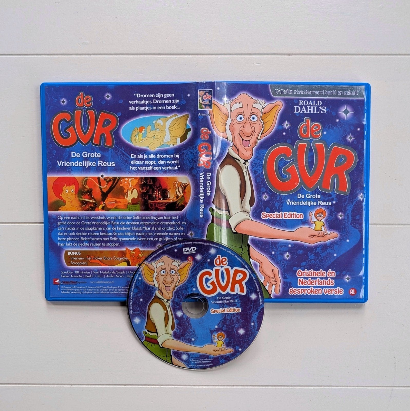 De GVR (1989) DVD Gerestaureerde Editie NL & EN Tekenfilm, Alle leeftijden, Ophalen of Verzenden, Zo goed als nieuw, Amerikaans