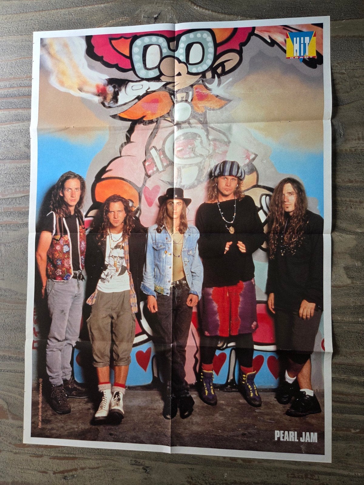 Pearl Jam poster - Jaren 90, Verzamelen, Posters, Ophalen of Verzenden, Zo goed als nieuw, A1 t/m A3, Muziek