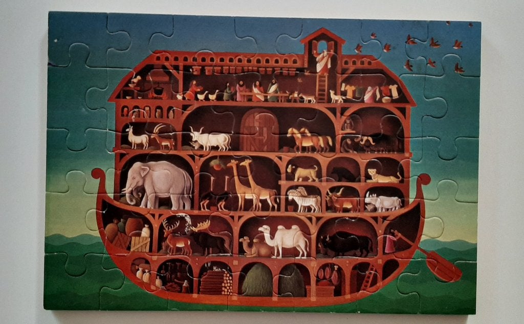 Ark van Noach afbeelding schilderij Ravensburger kinderkamer, Ophalen of Verzenden, Gebruikt, Overige typen