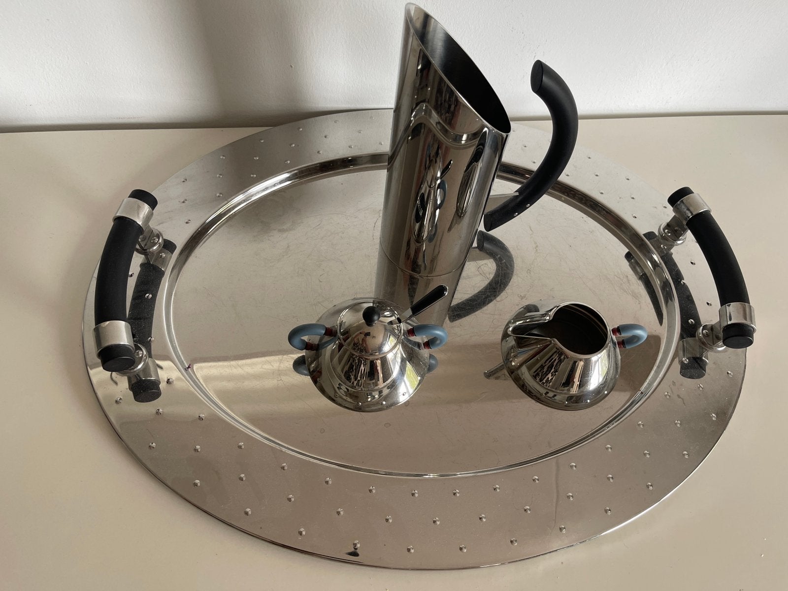 Alessi RVS design set, Huis en Inrichting, Ophalen, Gebruikt, Zilver, Metaal