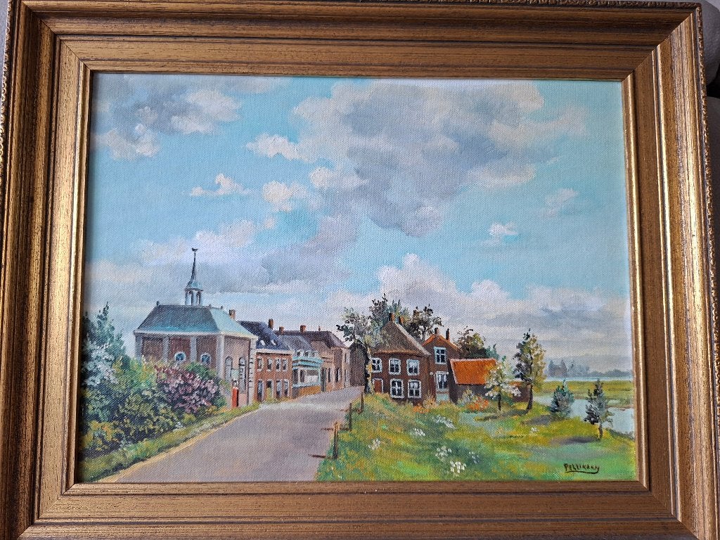 Schilderij Dalems Kerkje, Antiek en Kunst, Kunst | Schilderijen | Klassiek, Ophalen of Verzenden