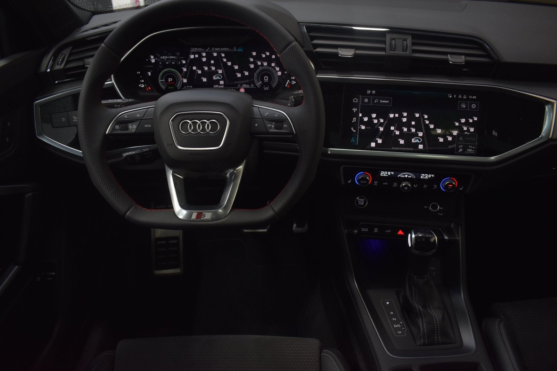 Audi Q3 Sportback 45 TFSI e S-Line 245pk | RSQ3 | PANODAK |, Dealer onderhouden, Gebruikt, Zwart, Leder en Stof