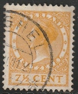 Nederland 1924 151 Wilhelmina 7,5c, Gest Veghel, Ophalen of Verzenden, Na 1940, Gestempeld