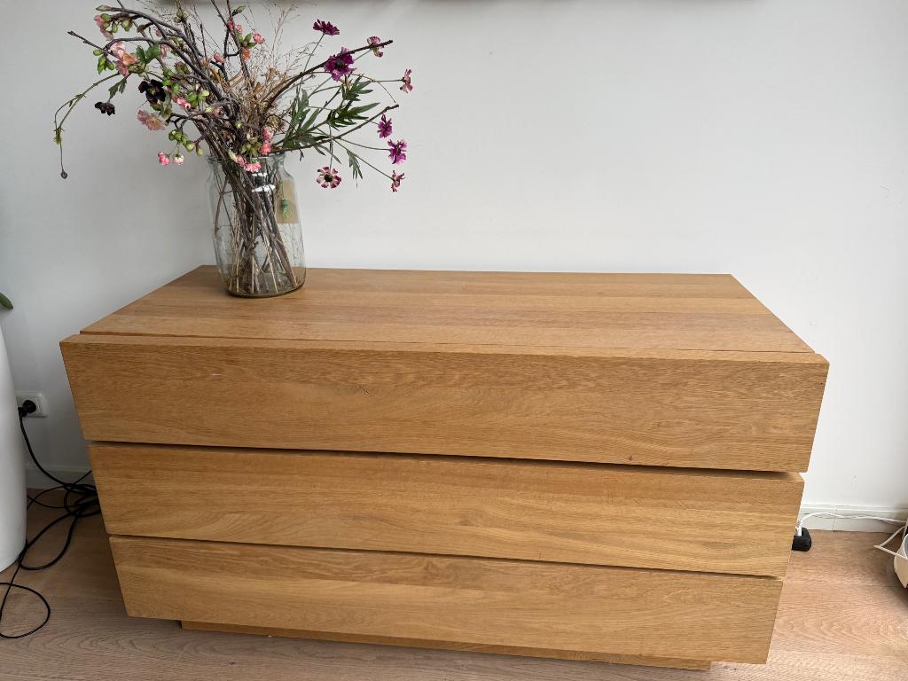 Eikenhouten dressoir, Ophalen, Gebruikt, 100 tot 150 cm, Eikenhout