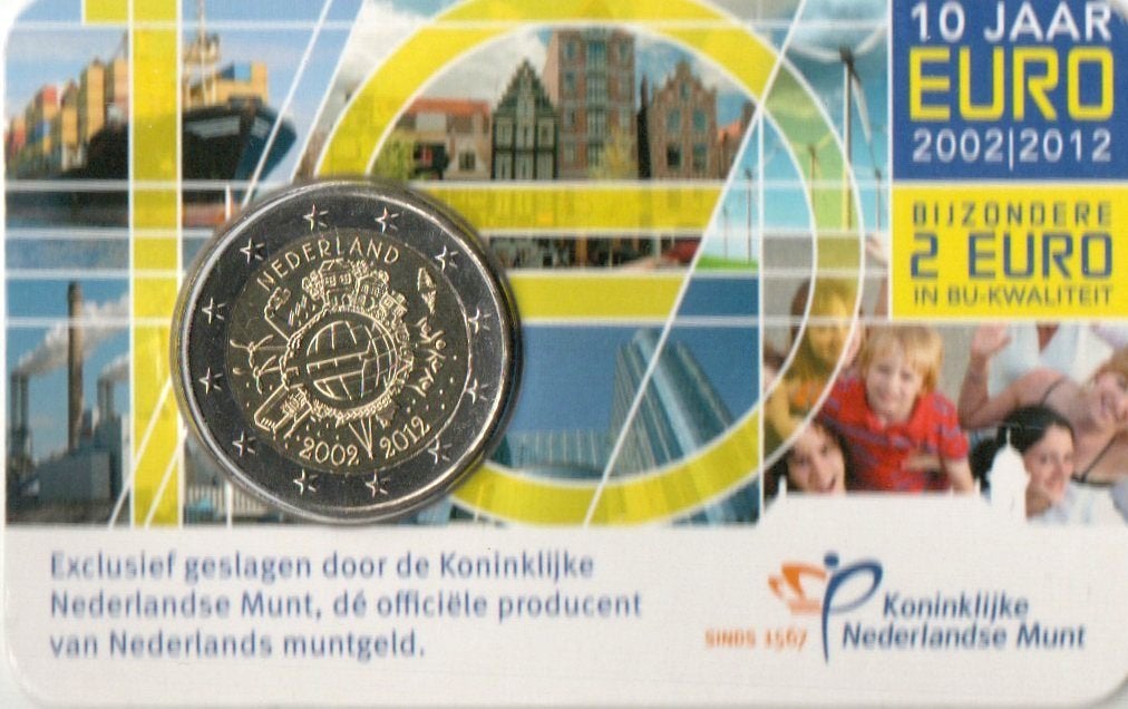 Nederland 2 euro 10 Jaar Euro 2002-2012, Postzegels en Munten, Munten | Nederland, Ophalen of Verzenden, Vóór koninkrijk, Euro's