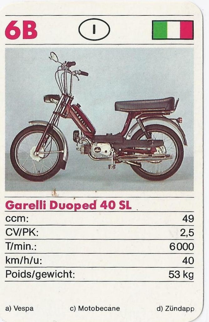 Kw562 bromfiets verzamelplaatje 6B garelli duoped 40 s, Ophalen of Verzenden, Zo goed als nieuw, Auto's