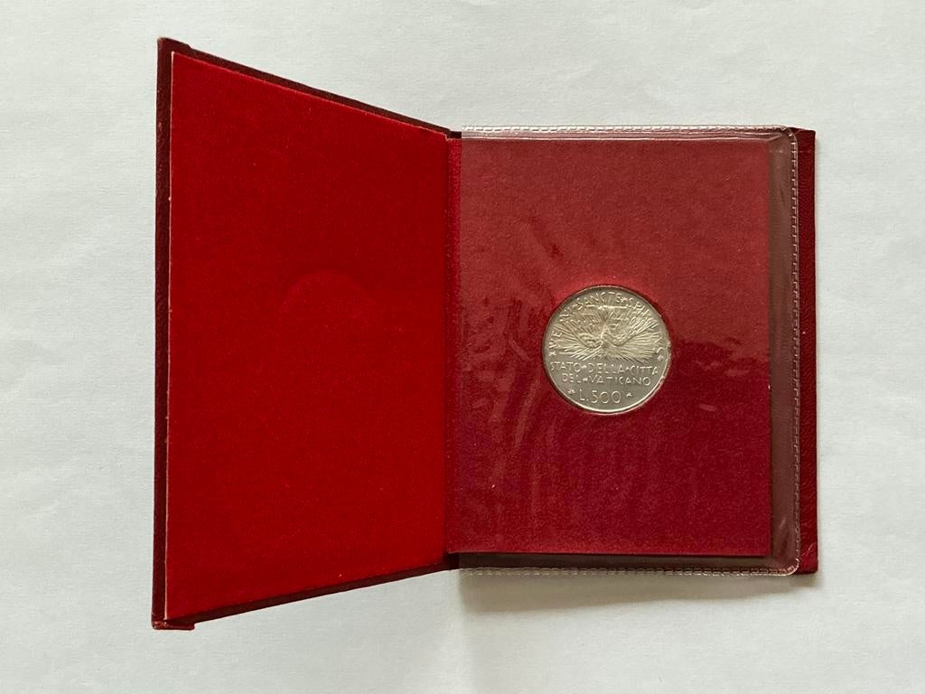 Zilveren 500 Lire Vaticaan 1978 Sede Vacante, Ophalen of Verzenden