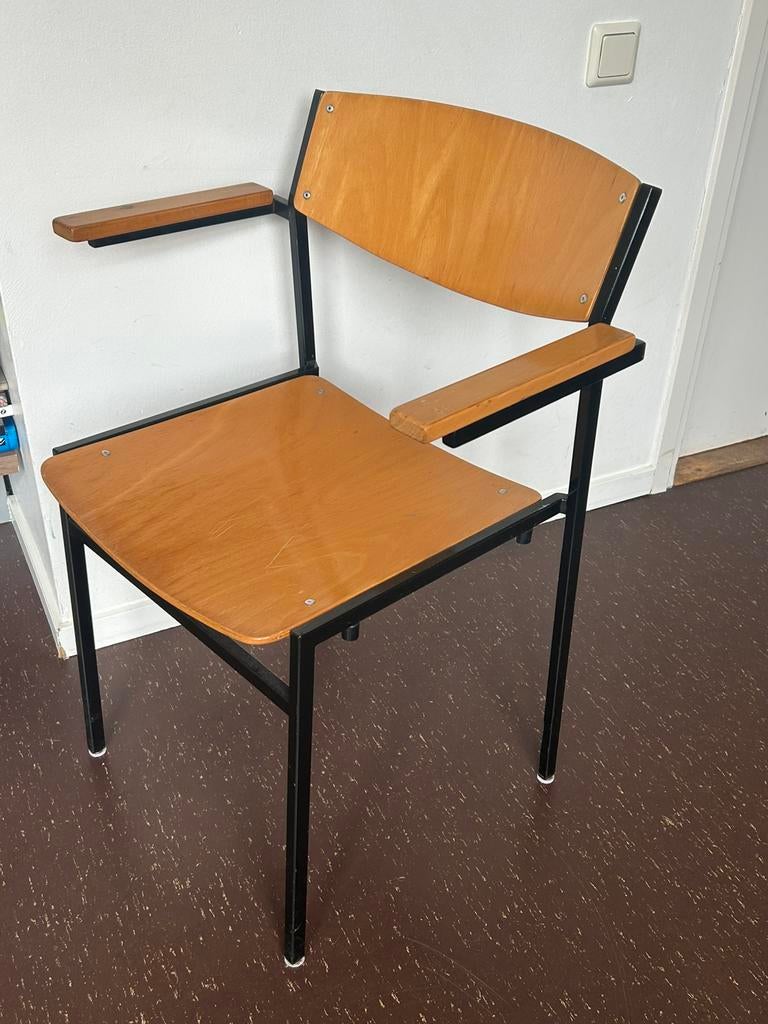 Stoel, Gijs van der Sluis, Huis en Inrichting, Stoelen, Ophalen, Gebruikt, Zwart, Dutch Design, jaren 70