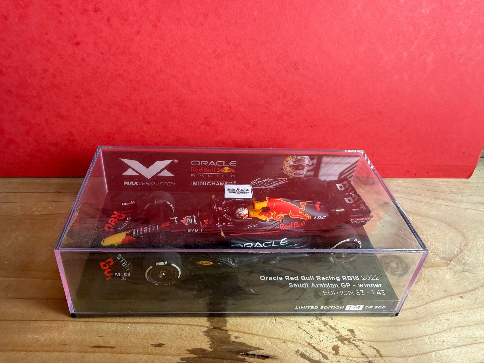 Max Verstappen 1:43 model saudi arabian gp 2022, Ophalen of Verzenden, Nieuw, Auto, MiniChamps