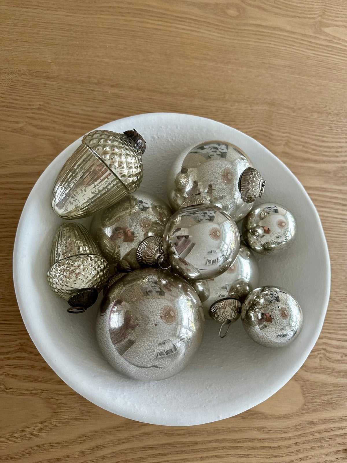 Mooie decoratieve metalen kerstballen., Ophalen of Verzenden, Zo goed als nieuw