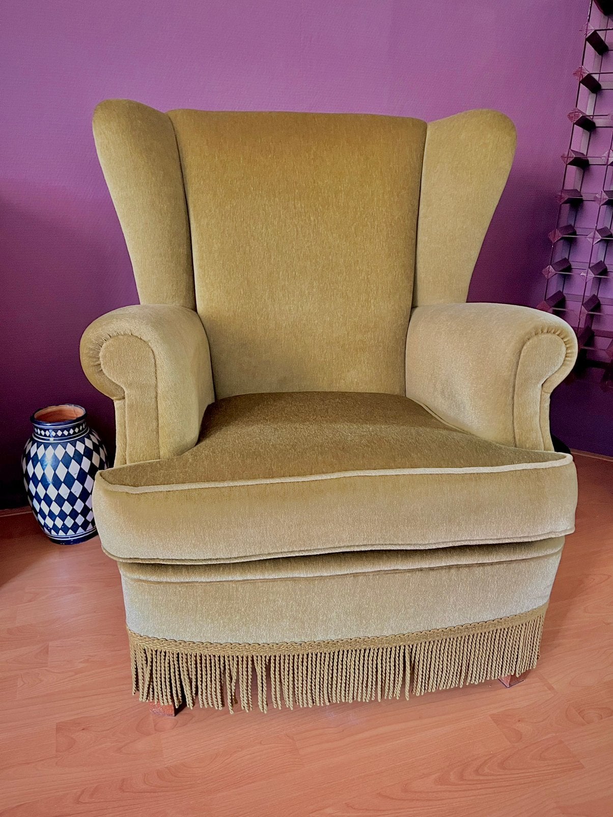 Vintage fauteuil, Ophalen, Zo goed als nieuw, 75 tot 100 cm, 50 tot 75 cm