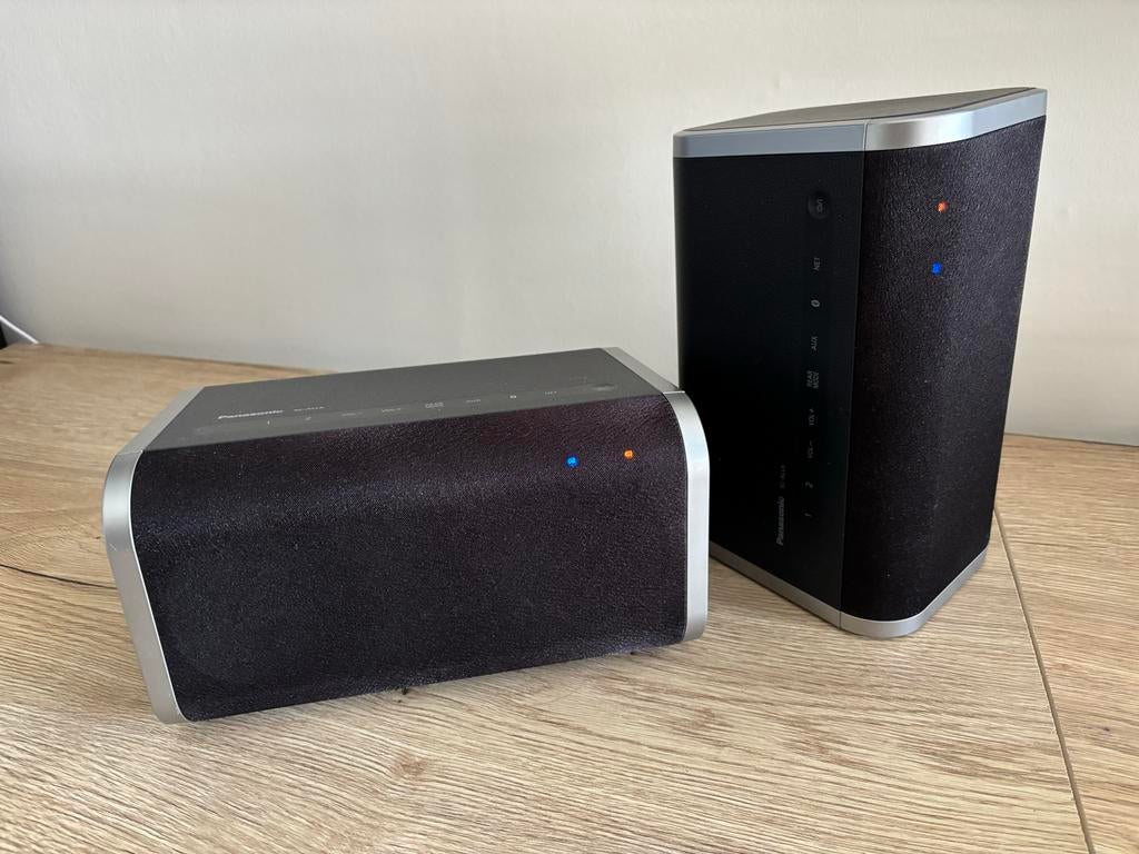 Twee Panasonic SC-ALL6 draadloze speakers - Zo goed als nieu, Ophalen of Verzenden, Zo goed als nieuw, Minder dan 60 watt, Overige merken