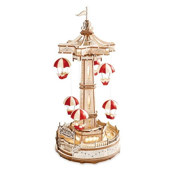 Robotime Parachute Tower EA01 Bouwpakket Nieuw, Hobby en Vrije tijd, Groter dan 1:32, Nieuw, Ophalen of Verzenden, Robotime