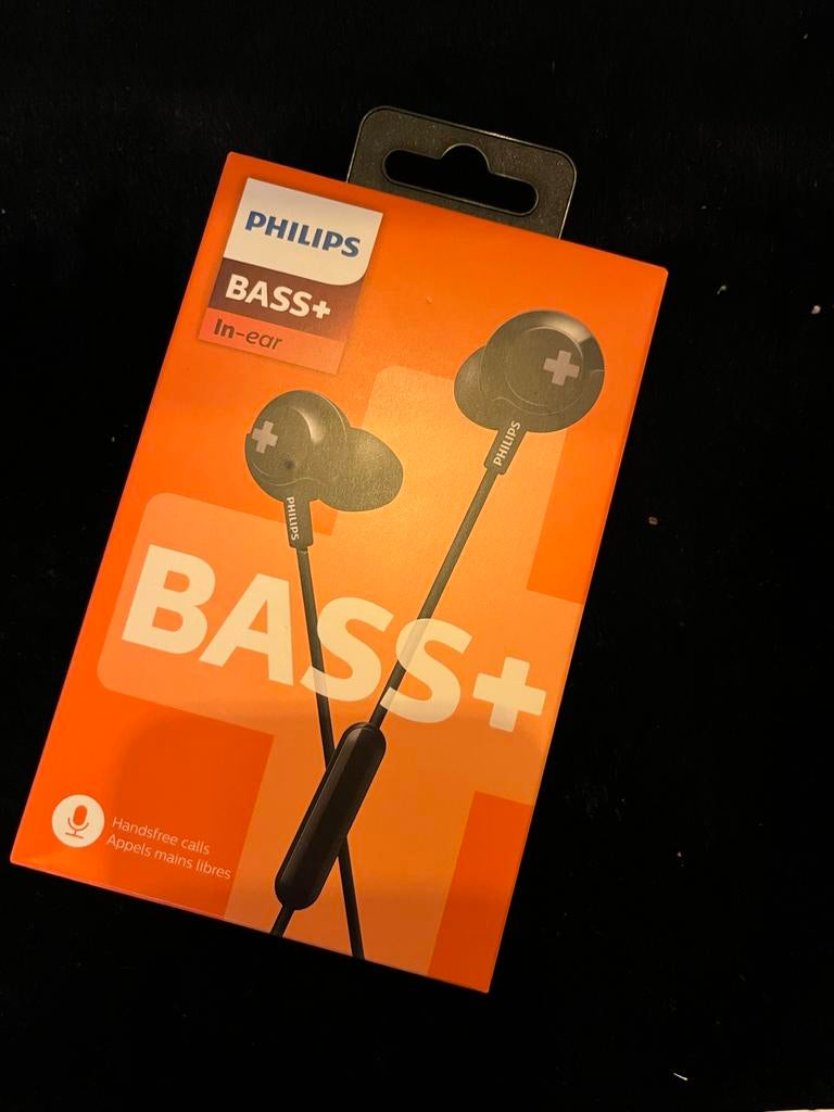 Philips BASS+ In-ear Oortjes SHE4305 Zwart, Ophalen of Verzenden, Nieuw, Philips