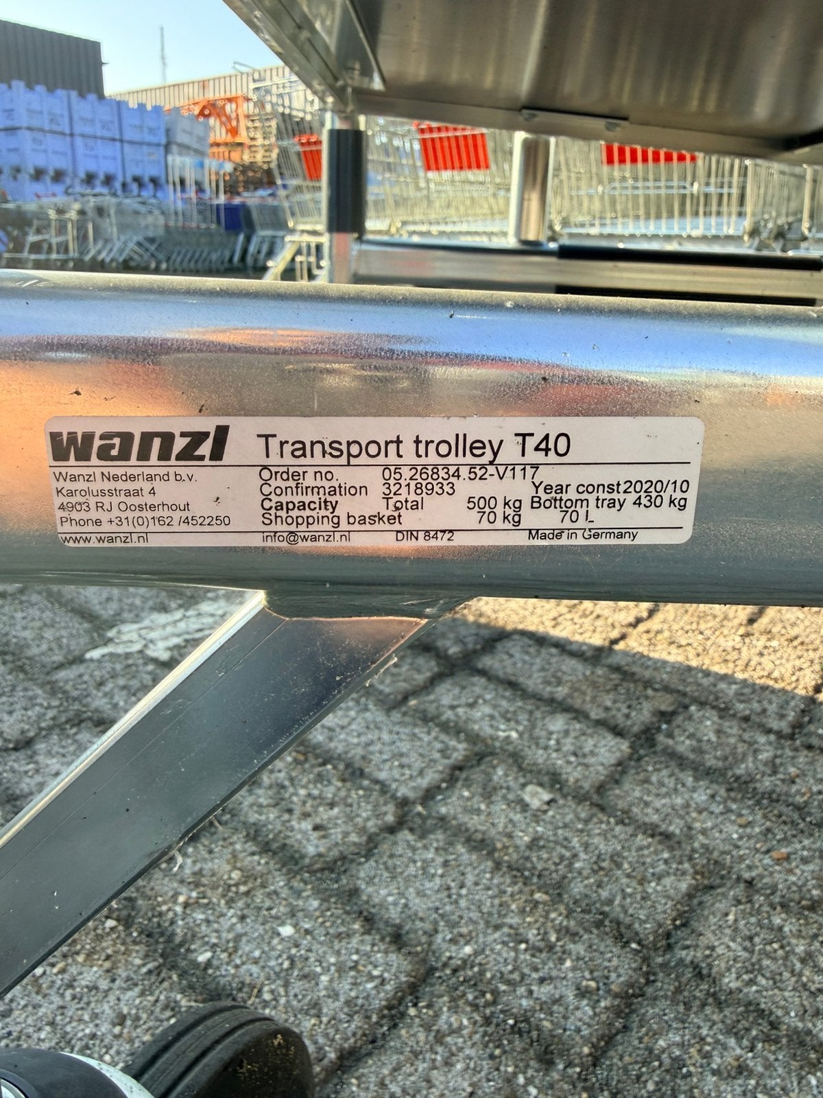 Transportwagen T40 praktische hulp in de cash & carry winkel, 100 liter of meer, Ophalen of Verzenden, Zo goed als nieuw, Transportkar