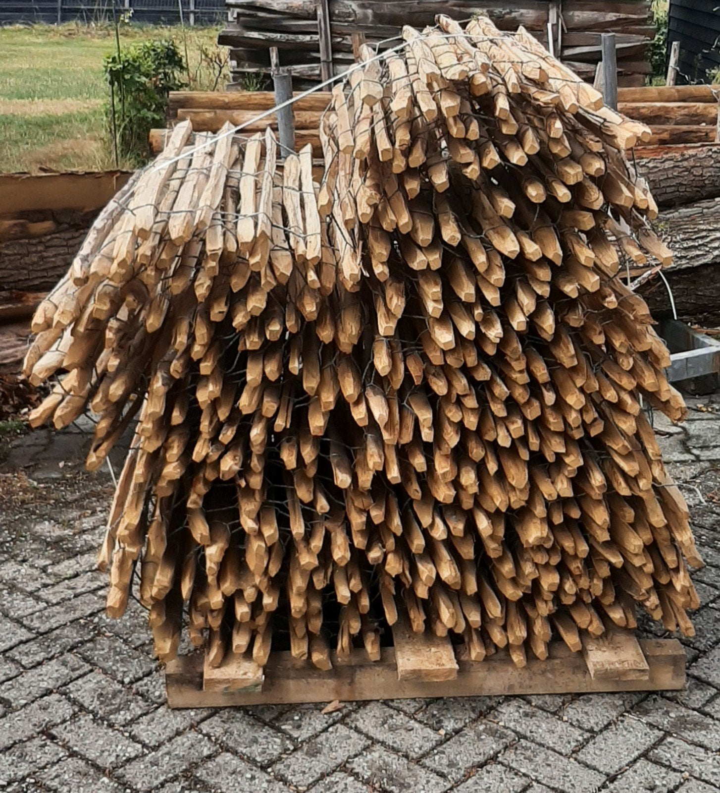kastanje schapenhek, nieuw kastanjehout aanbieding., Minder dan 3 m³, Ophalen, Overige houtsoorten