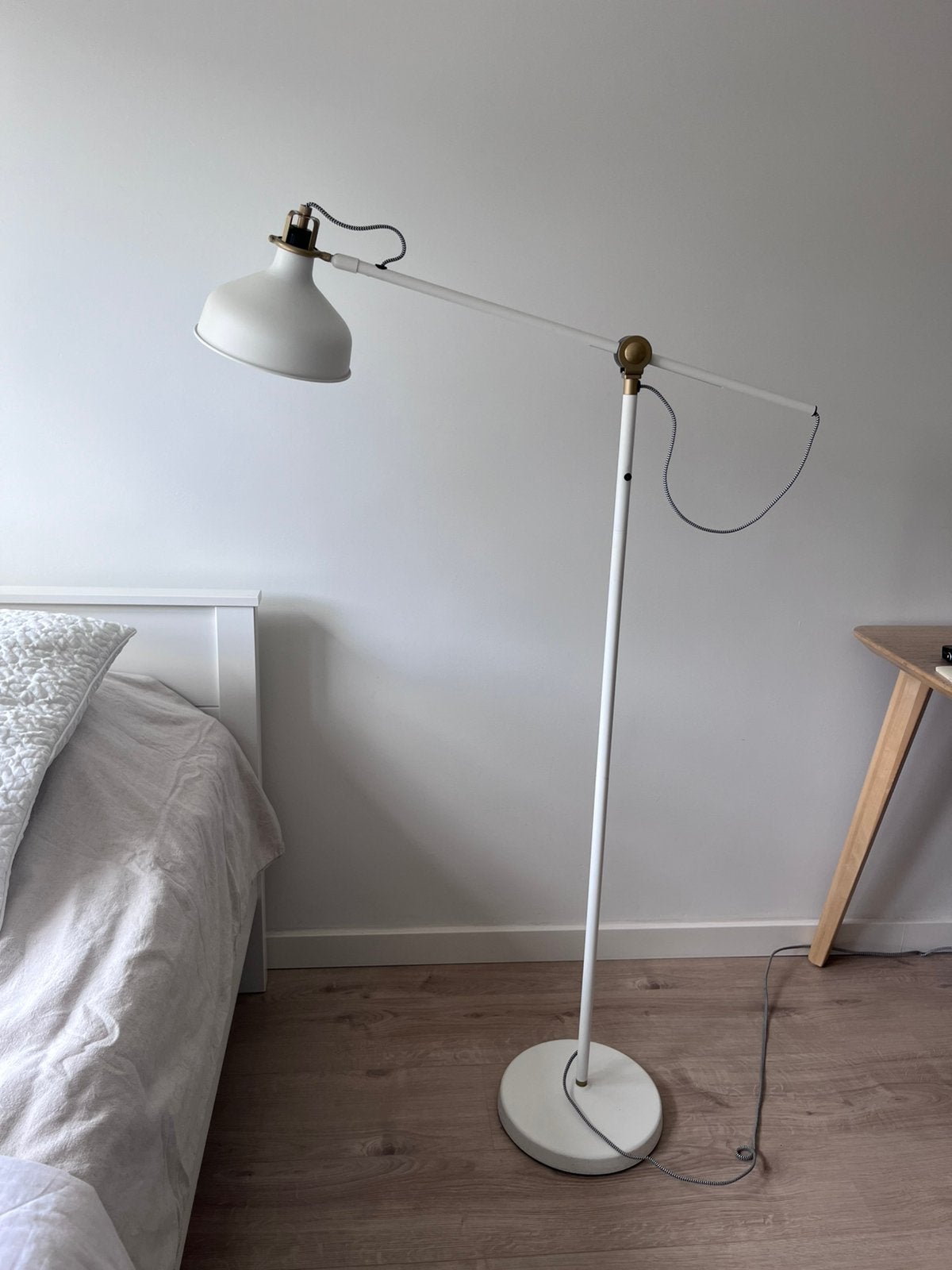 IKEA Ranarp stalamp, Ophalen, E27 (groot), Zo goed als nieuw, Metaal