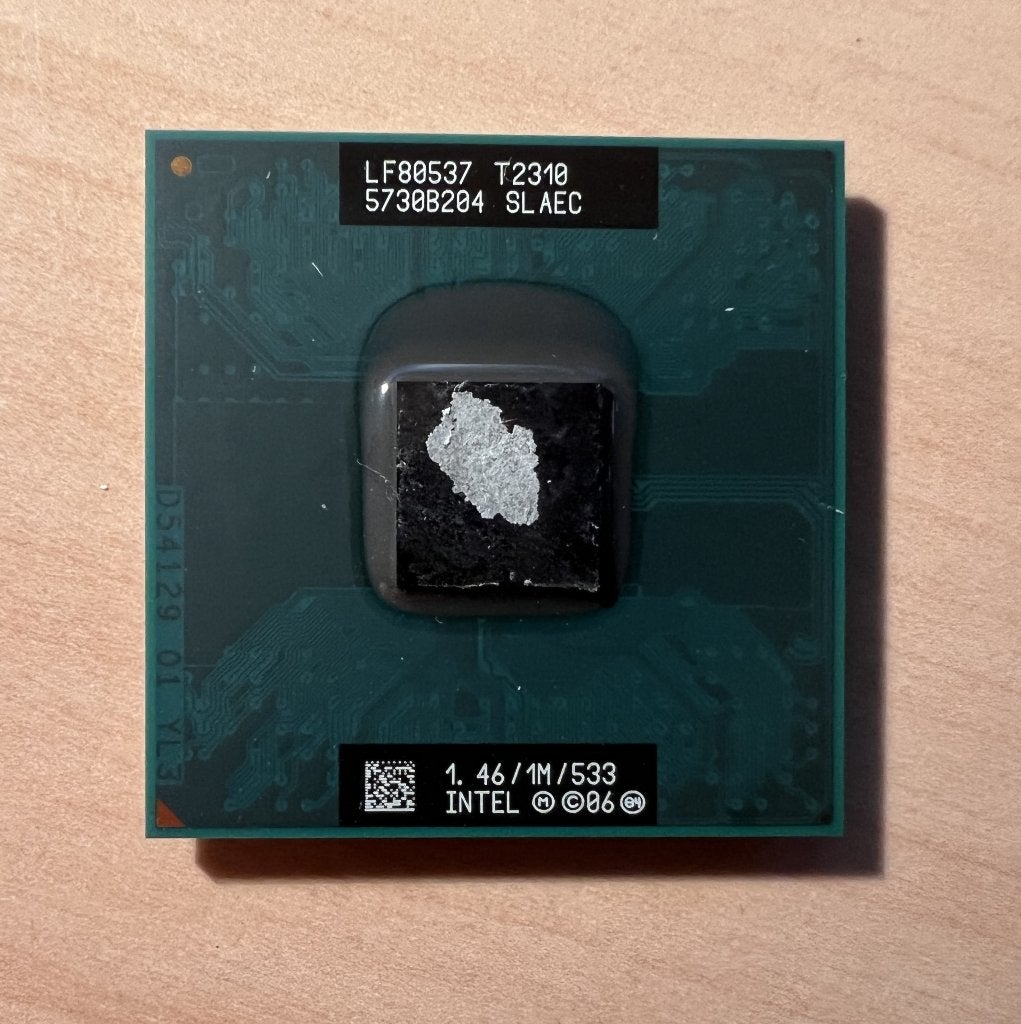 INTEL Pentium Dual Core T2310 mobiele processor (CPU), Gebruikt, Minder dan 2 Ghz, Ophalen of Verzenden, Socket 478