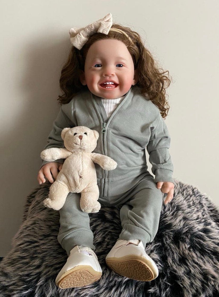 Reborn Toddler meisje 60 cm ❤️, Verzenden, Zo goed als nieuw, Pop, Levensecht of Reborn