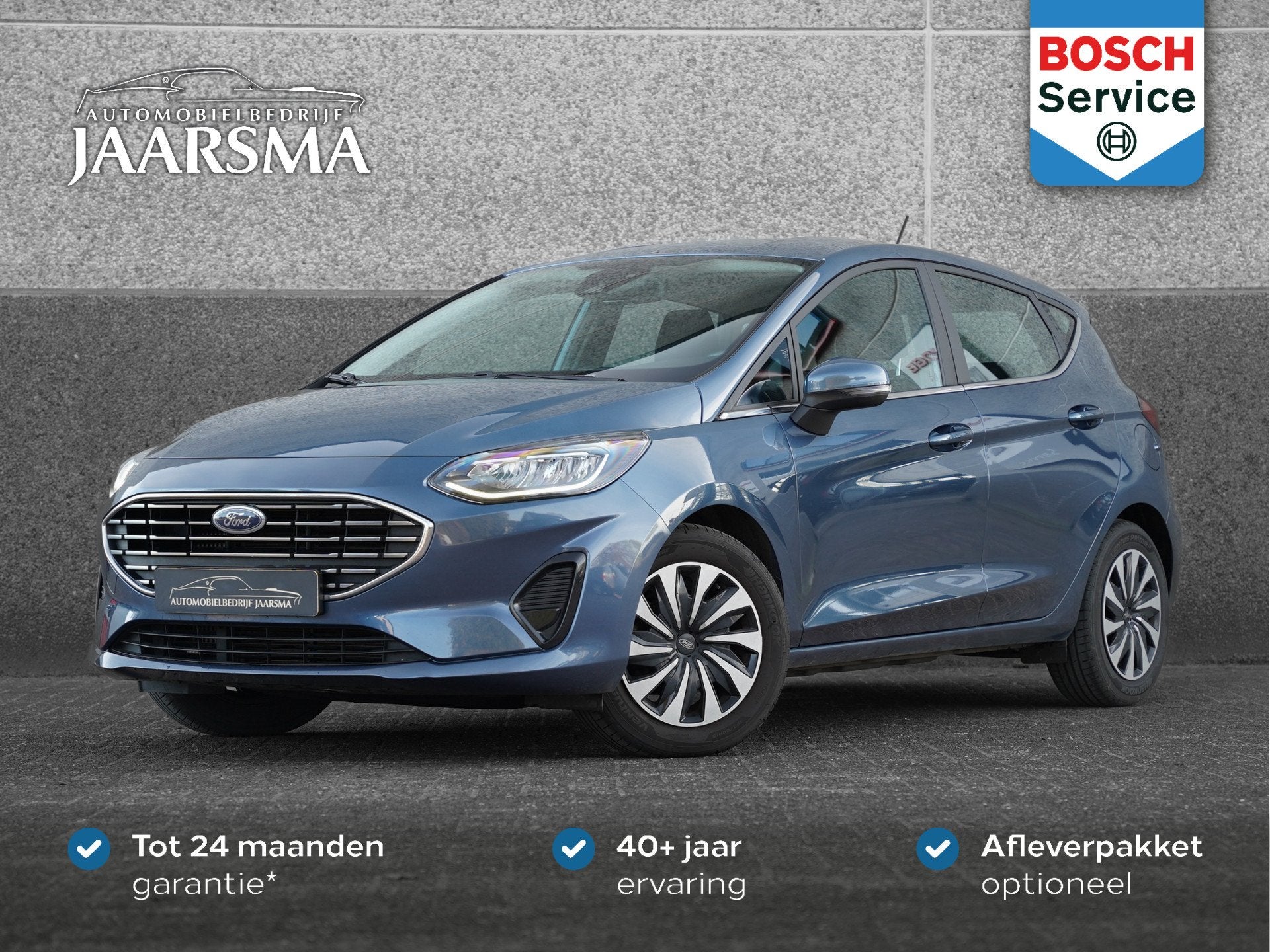 Ford Fiesta 100pk EcoBoost Titanium |Climate Control |Apple, Auto's, Voorwielaandrijving, Gebruikt, Blauw, 49 €/maand