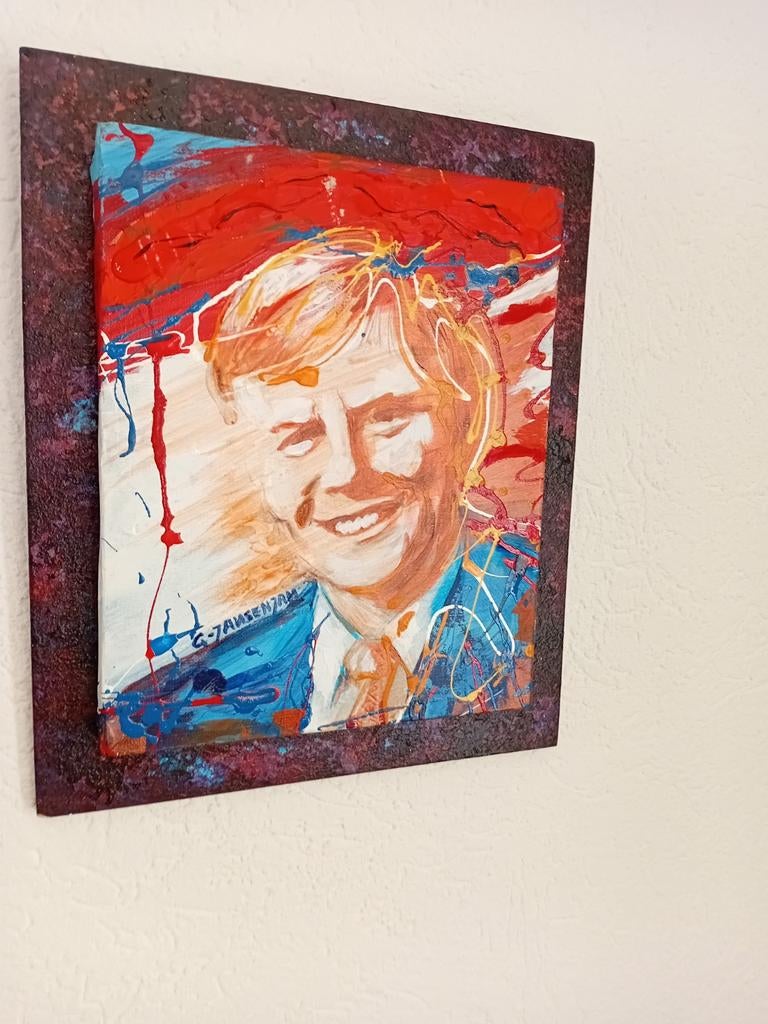 Schilderij Geert Jan Jansen Koning Willem Alexander, Antiek en Kunst, Ophalen of Verzenden