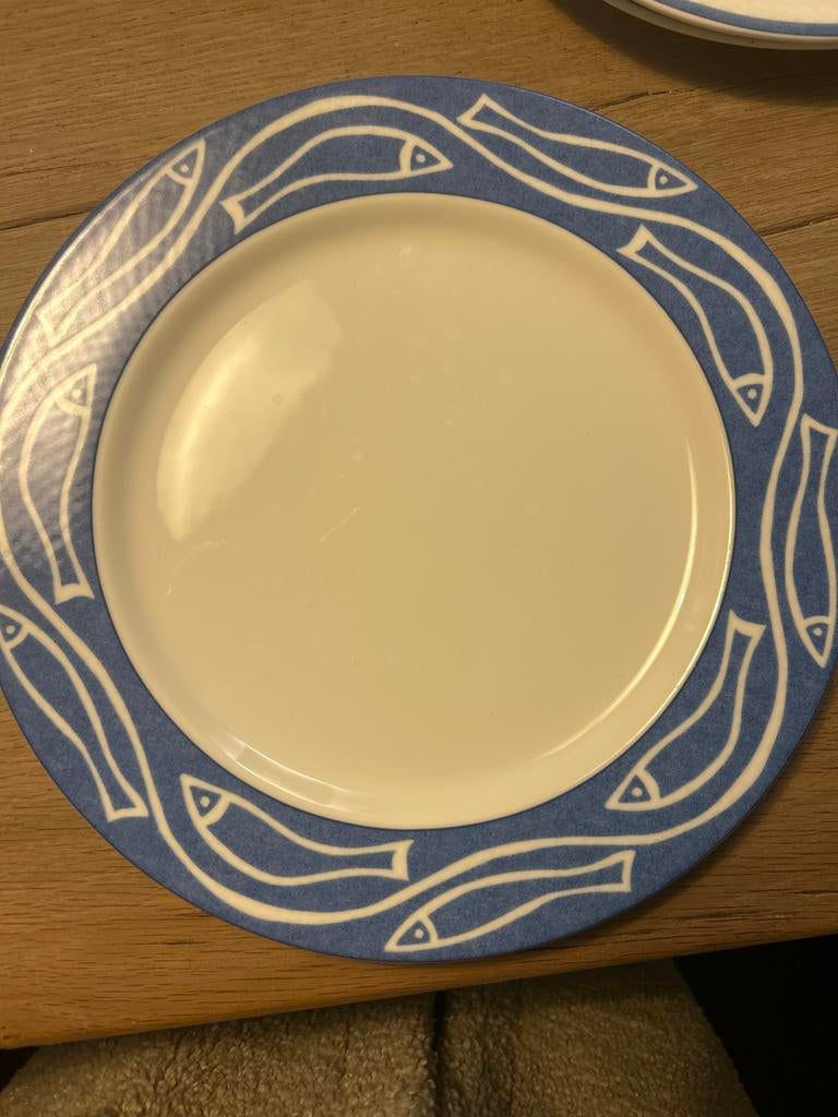 Villeroy & Boch EASY bord met vissenpatroon, Ophalen of Verzenden, Zo goed als nieuw, Bord(en), Overige stijlen