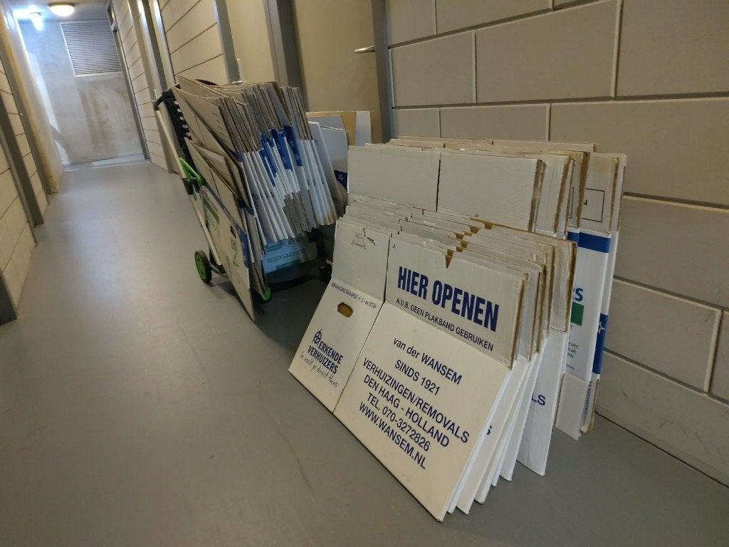 gratis verhuisdozen, Doe-het-zelf en Verbouw, Ophalen, Opvouwbaar, Minder dan 50 cm, Minder dan 40 cm
