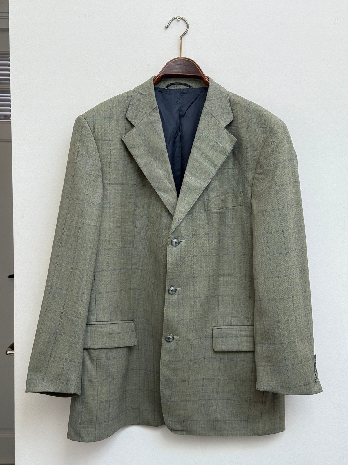 Scabal Wollen Geruit Colbert - Maat 52R, Kleding | Heren, Kostuums en Colberts, Ophalen of Verzenden, Gedragen, Maat 52/54 (L)