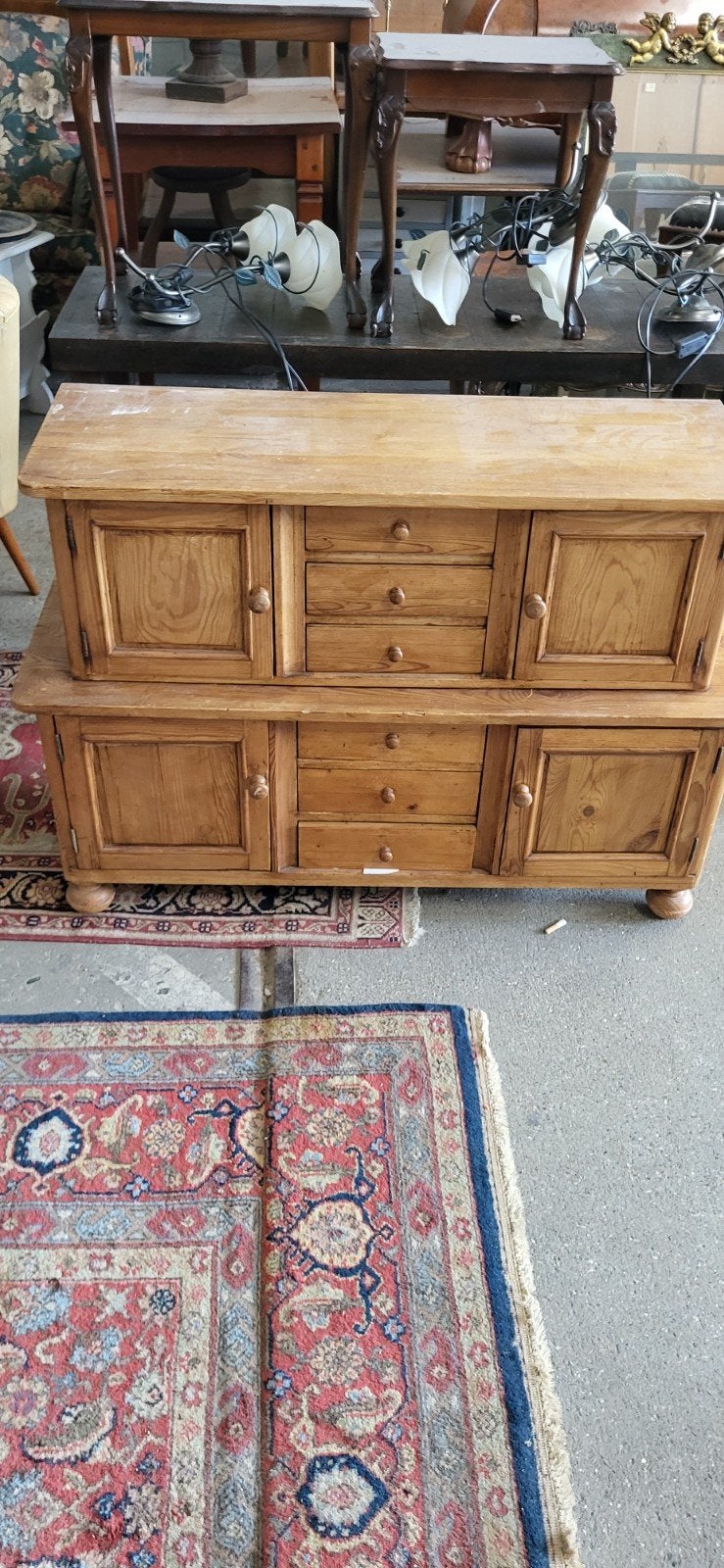 Grenen Klein Meubelen - Set van 2 Ladekasten/Dressoirs, Antiek en Kunst, Ophalen of Verzenden