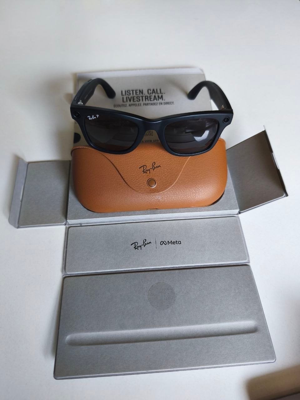 Ray-ban meta gradient graphite polar, Ophalen of Verzenden, Zo goed als nieuw, Zwart, Ray-Ban
